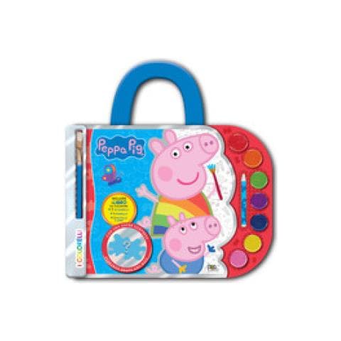 Lisa Capiotto - Valigetta Con Acquerelli. I Colorelli. Peppa Pig. Ediz. A Colori. Ediz. A Spirale. Con Acquerelli, Pennello, Pastello A Cera Bianco E 1 Sorpresa - Foto 1