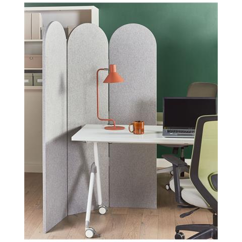 Pannello Acustico Divisorio 3 Ante Grigio 160 X 120 Cm Slimmy - Foto 1