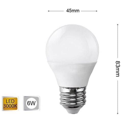 Lampadina Led 6 W Lampadine A Sfera Luce Calda E27 6w G45 - Foto 1