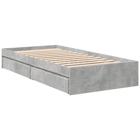 Giroletto Cassetti Grigio Cemento 90x190 Cm Legno Multistrato - Foto 3