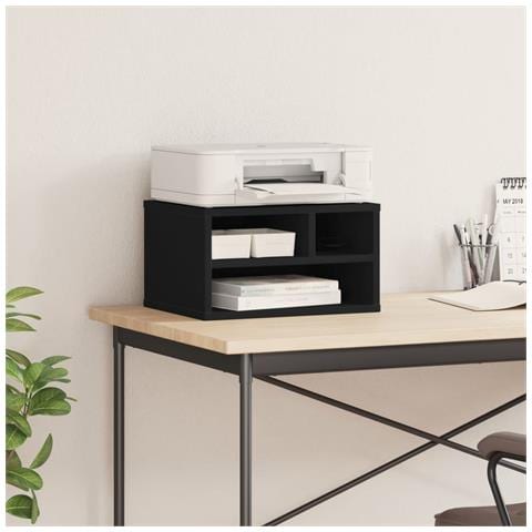 Supporto Per Stampante Nero 40x32x22,5 Cm In Legno Multistrato - Foto 3