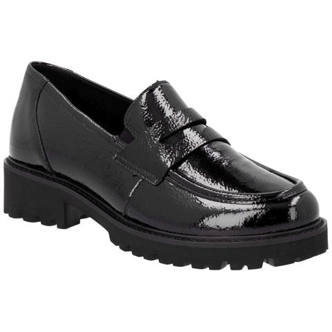 Black Elegant Closed Ladies Shoes Mocassino Pelle Scarpe Donna Nero Eu 40, D8602-00 - Foto 1