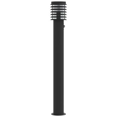 Lampade da Terra per Esterni Sensore Nere 3 pz 110 cm Acciaio - Foto 2