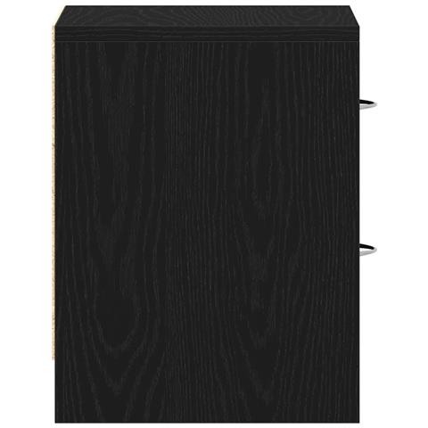Comodini 2pz Rovere Nero 40x30x40 cm in Legno Multistrato - Foto 2