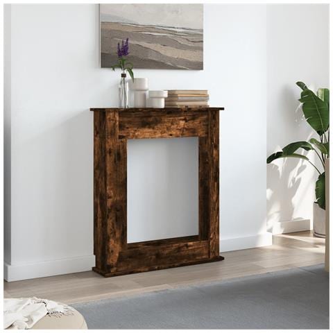 Cornice Per Camino Rovere Fumo 75x20x87,5 Cm In Truciolato - Foto 3