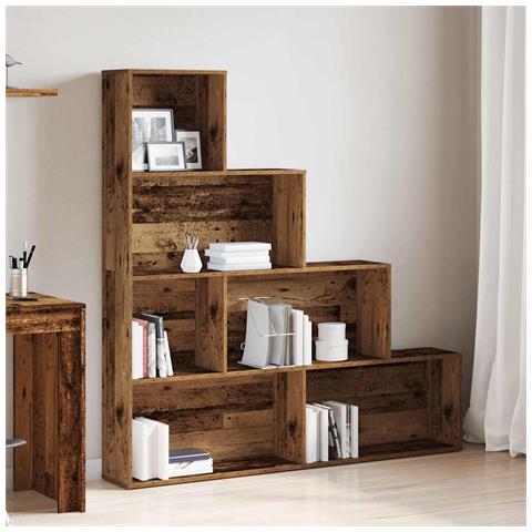 Libreria Legno Antico 157x24x160 Cm In Legno Multistrato - Foto 3