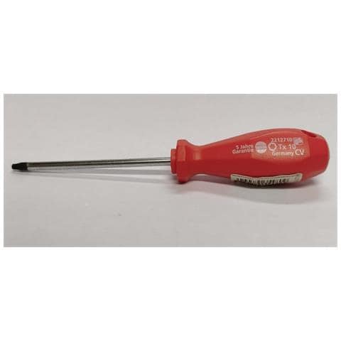 Cacciavite ""torx"" Tx10 Per Viti Con Testa A Stella - Manico Rosso - Foto 1