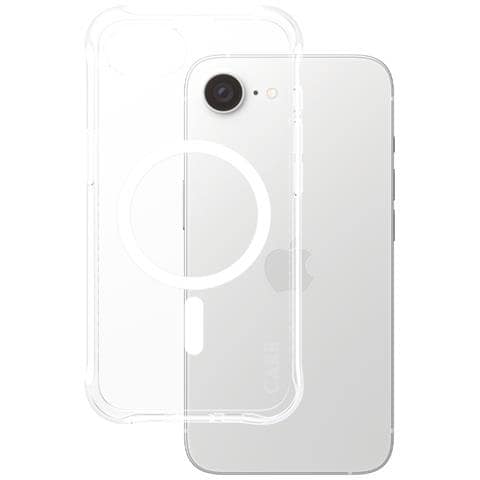 CARE by ® Fashionable Case Samba Transparent w. White Qi Compatible iPhone 16e custodia per cellulare Cover Trasparente - Foto 1