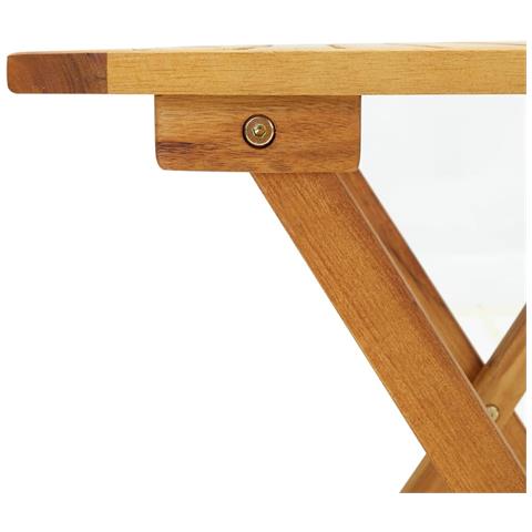 Sedia a Sdraio con Tavolo in Legno Massello Acacia e Textilene - Foto 9