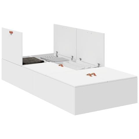 Struttura letto contenitore Bianca 90x200 cm - Foto 1