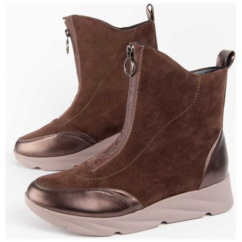 Stivale Con Zeppa Calig6 Marrone. - Foto 1