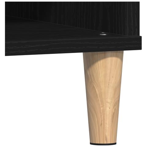 Tavolino da caffè nero in rovere 60x60x30 cm in legno composito - Foto 9