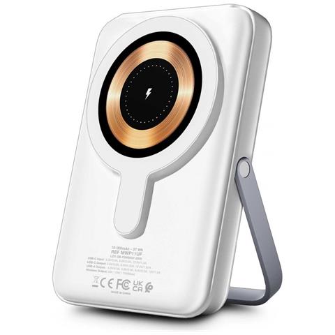 Magnee Power 10000 mAh Carica wireless Bianco - Foto 2
