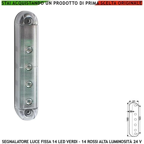Segnale Bifronte Via Libera Luce Verde 14 Led Occupato Luce Rossa 14 Led Aliment. 24 Vcc Montaggio A Palo O Parete Rip - Foto 1