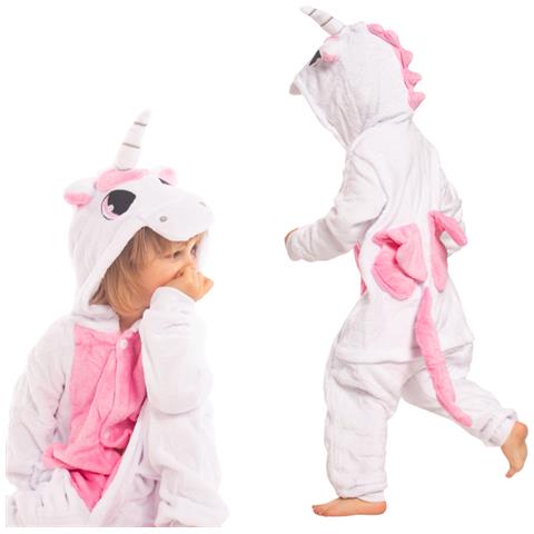 Pigiama Per Bambini Kigurumi Onesie Costume Unicorno Rosa Chiaro 115-125 - Foto 1