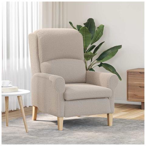 poltrona Grigio chiaro 76 x 94 x 102 cm Tessuto - Foto 2