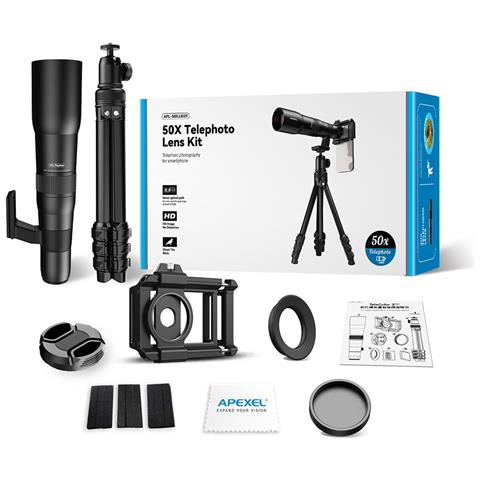 Obiettivo Telescopico Per Smartphone Con Zoom 50x - Messa A Fuoco Interna Ad Alta Definizione Compatibile Con Huawei, Samsung, Apple, Garmin - Foto 2