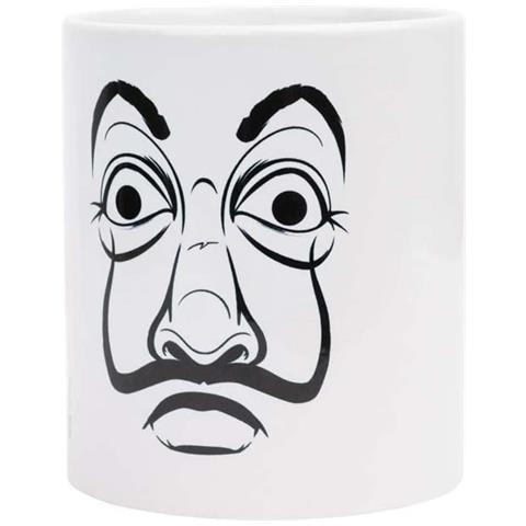 Tazza In Ceramica 330 Ml Collezione La Casa De Papel Solido Lavabile, Bianco - Foto 5