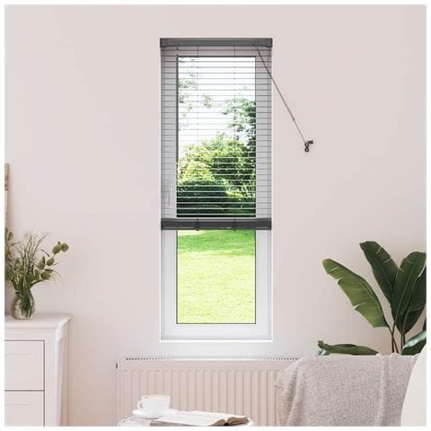 Tenda per Finestra con tende Manuale Grigio scuro Alluminio - Foto 2