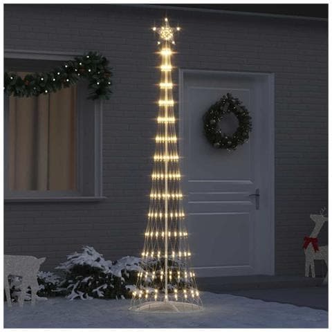 Albero di Natale LED Bianco caldo 70 x 70 x 250 cm Metallo - Foto 2