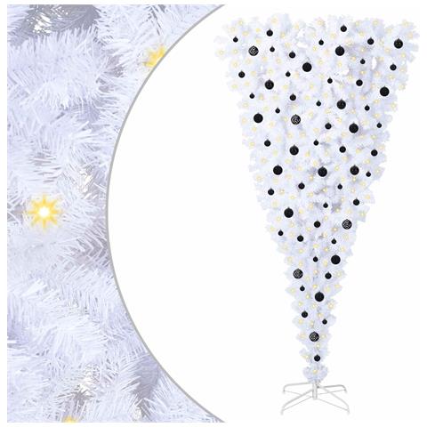 Albero di Natale artificiale Bianco 240 cm PVC e Acciaio - Foto 1