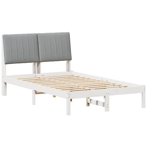 Struttura del letto Bianco 120 x 200 cm Pino massello - Foto 1