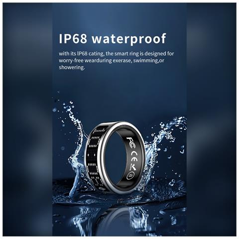 Smart Ring Con Display E Custodia Di Ricarica - Monitoraggio Fitness E Salute Silver 13 - Foto 7