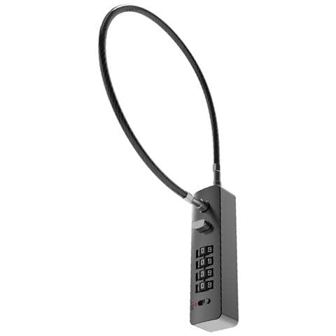 Lucchetto A Cavo Combinato Da 30 Cm - Codice Reimpostabile, Sicurezza Antifurto Black - Foto 1