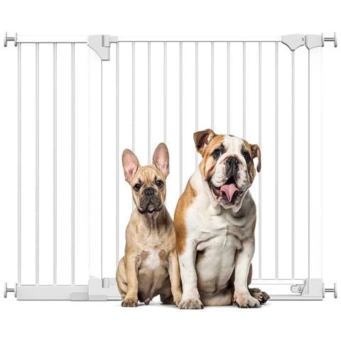 Bettacare Cancelletto Per Cani Safestep, Bianco, 124cm - 131cm, Passaggio Extra Basso, Apertura Extra Larga Di 81cm - Foto 1