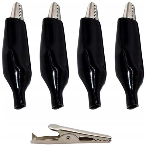 Morsetto Isolato Nero 35mm - Set Di 4 Pezzi | Protezione In Gomma | Connessioni Elettroniche Sicure - Foto 1