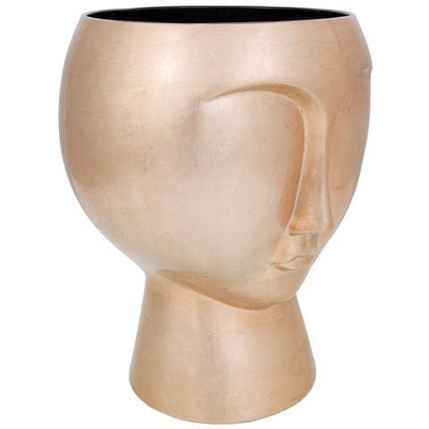 Volto In Ceramica Dorata 28,5x28,5x38h - Foto 1