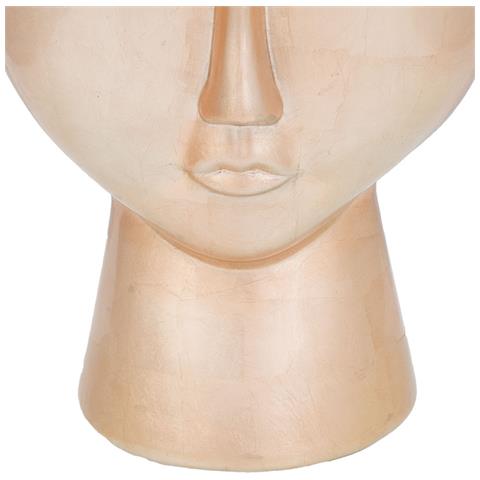 Volto In Ceramica Dorata 28,5x28,5x38h - Foto 3