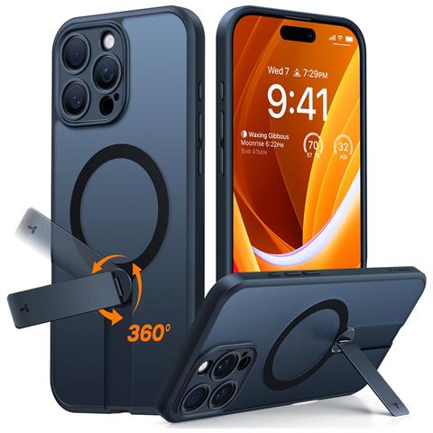 Cover per iPhone 16 Pro - TPU+PC, Nero, MagSafe - Foto 1