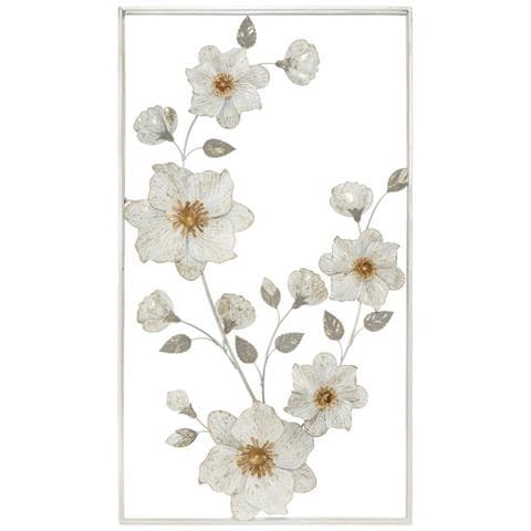 Decorazione In Metallo 3d Fiori 23-multicolore-metallo-50x5,5x90,5 Cm - Foto 1