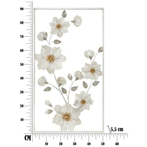 Decorazione In Metallo 3d Fiori 23-multicolore-metallo-50x5,5x90,5 Cm - Foto 6