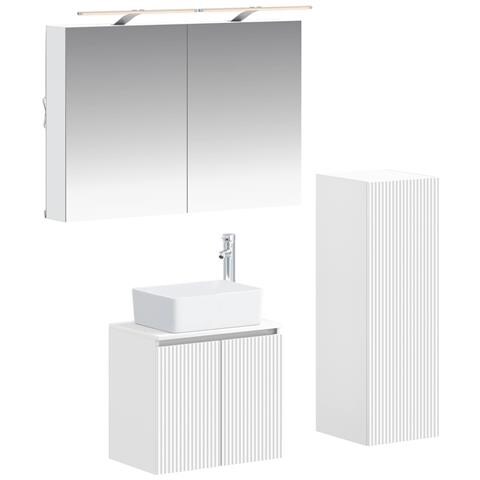 Set di mobili per il bagno 4 pcs Bianco - Foto 1
