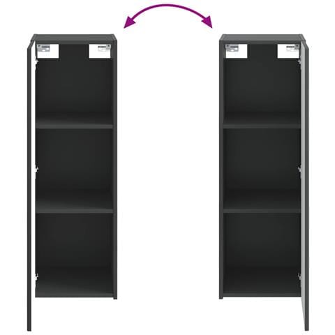 Set di mobili per il bagno 2 pz Nero 33 x 34,5 x 100 cm - Foto 10