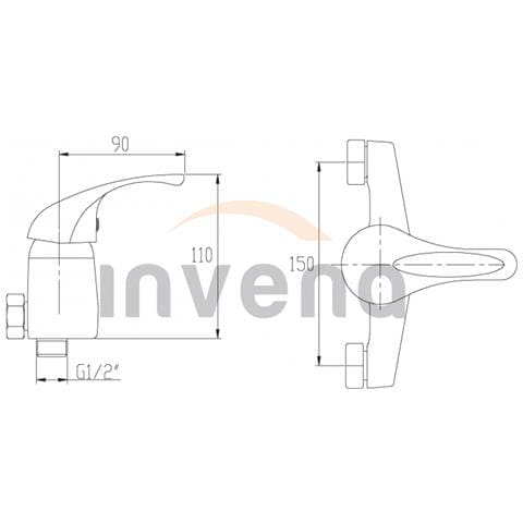 Cromo Bagno Miscelatore Doccia Impostato Montaggio Parete Rubinetto Doccia - Foto 2