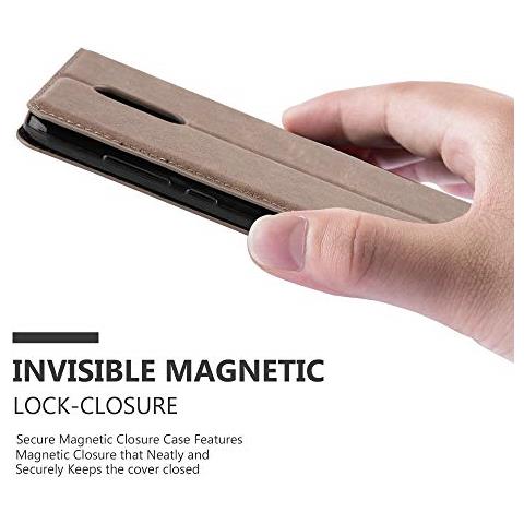 Custodia Compatibile Con Xiaomi Redmi Pro In Bruno Caffè - Coperchio Protettiva Con Chiusura Magnetica, Funzione Stand E Tasca Per Le Carte - Foto 2