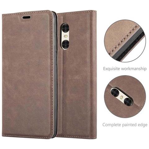 Custodia Compatibile Con Xiaomi Redmi Pro In Bruno Caffè - Coperchio Protettiva Con Chiusura Magnetica, Funzione Stand E Tasca Per Le Carte - Foto 9