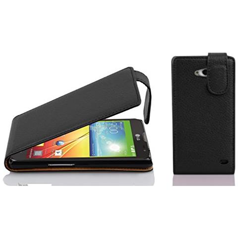 Custodia Compatibile Con Lg L70 In Nero Ossido - Coperchio Protettivo In Design Flip Realizzato In Similpelle Testurizzata - Foto 1