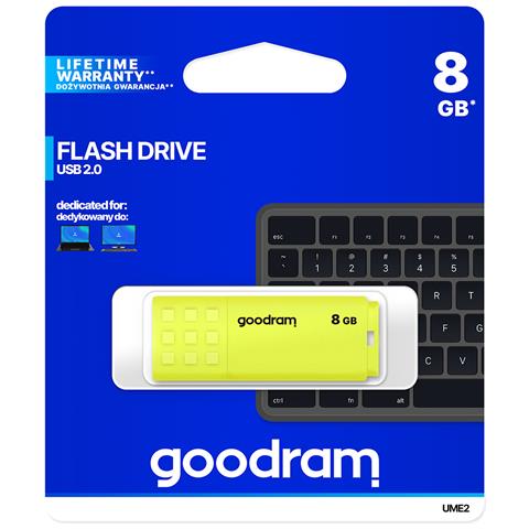 Pendrive 8gb Ume2 Yellow Usb 2.0 - Retail Blister - Foto 1