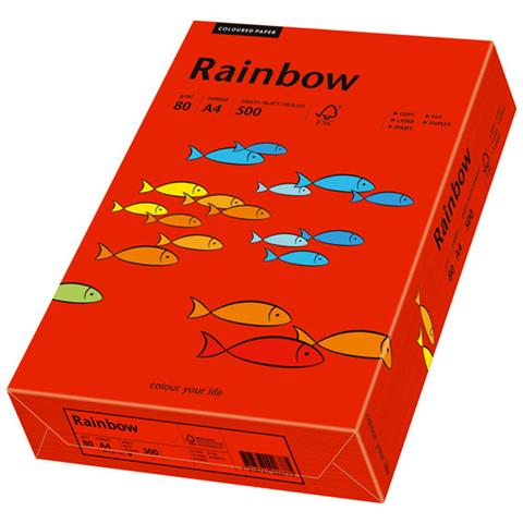 Rainbow A4 500er, A4 (210×297 mm) , Universale, Opaco, Rosso, ECF - Foto 1