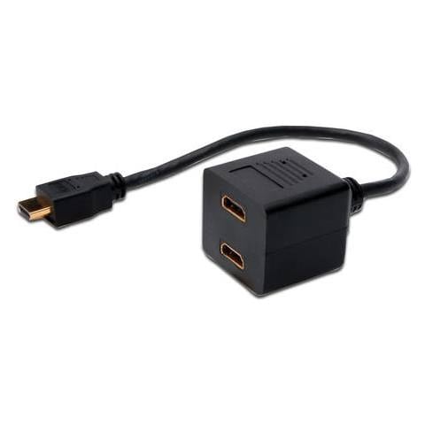 AK-508001 0.2m HDMI 2 x HDMI Nero cavo HDMI - Foto 1