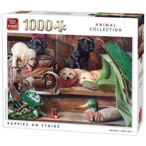 Jigsaw Puzzle Cuccioli Sulle Scale 1000 Pezzi - Foto 1