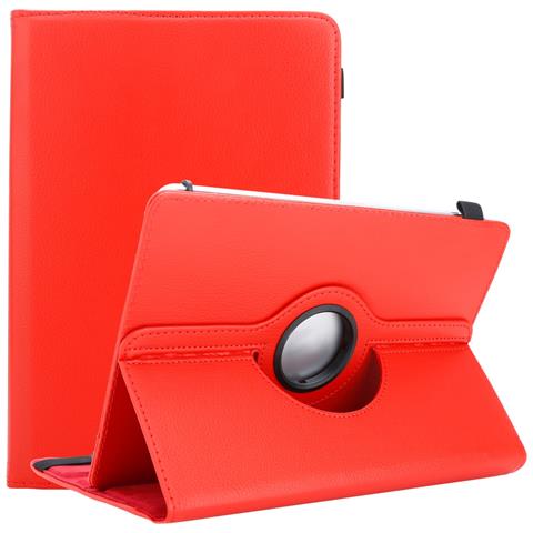 Cadorabo Custodia Per Tablet Compatibile Con Alcatel 1t (7 Zoll) 2021 In Rosso - Coperchio Protettivo A 360 Gradi Fatto Di Finta Pelle Con Funzione Di Stand E Banda Elastica - Foto 1