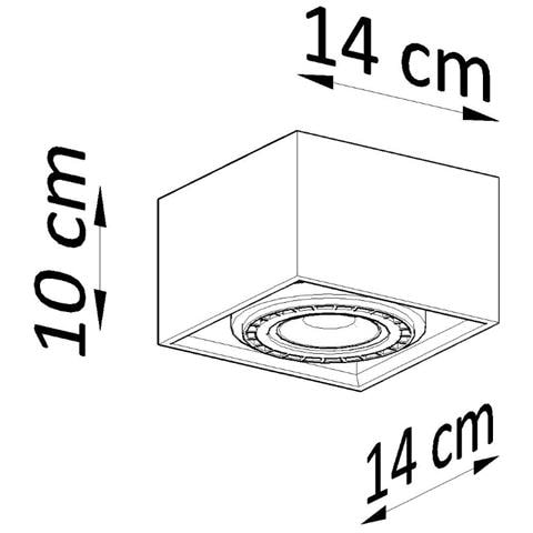 Applique Da Soffitto In Legno Quatro 1 Sollux Legno 140x140x100 Mm Legno - Foto 11