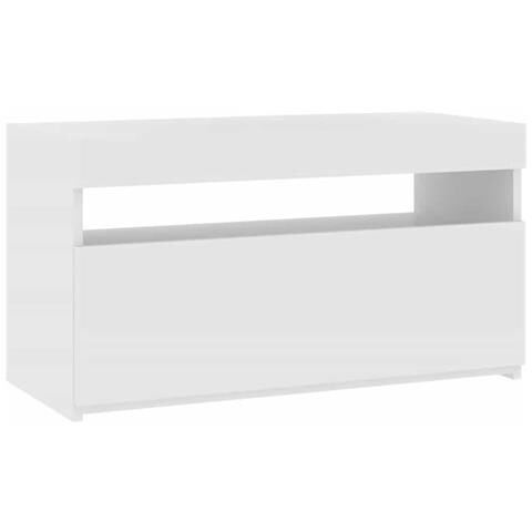 Mobile Porta TV con Luci LED Bianco 75x35x40 cm - Foto 2