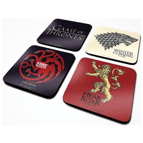 Game Of Thrones - Set Di 4 Sottobicchieri - Foto 1