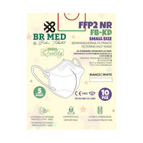 Mascherina Protettiva FFP2 Small Size 5 Strati Bianca Conf. Da 10pz - Foto 1